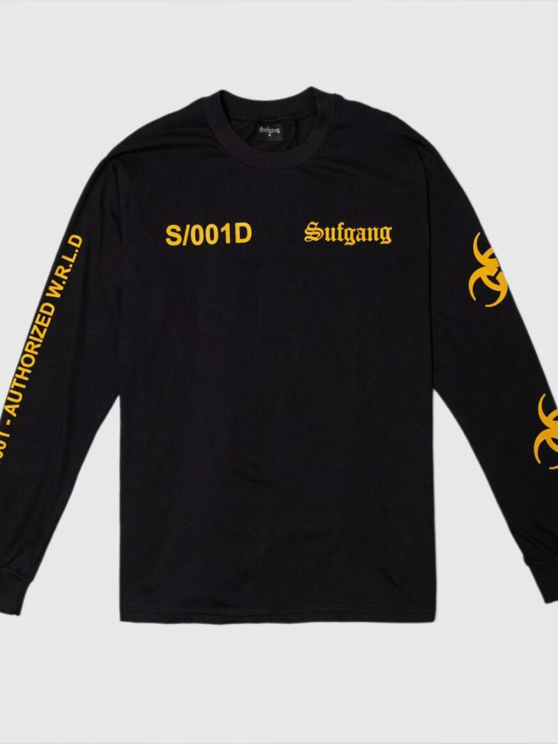 Camiseta Manga Longa Caution Preta Sufgang