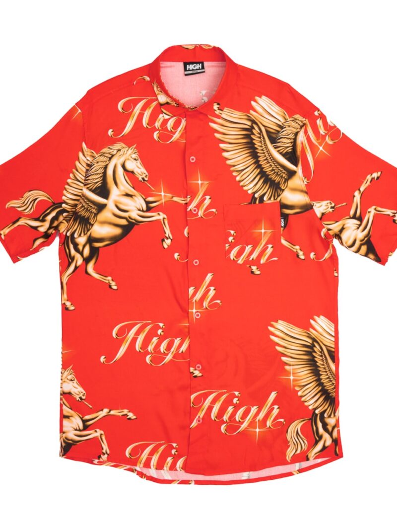 button up pegasus red