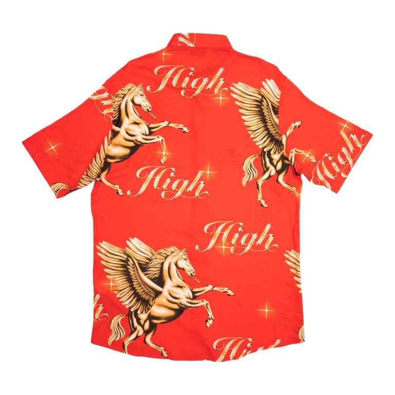 button up pegasus red back button up pegasus red back