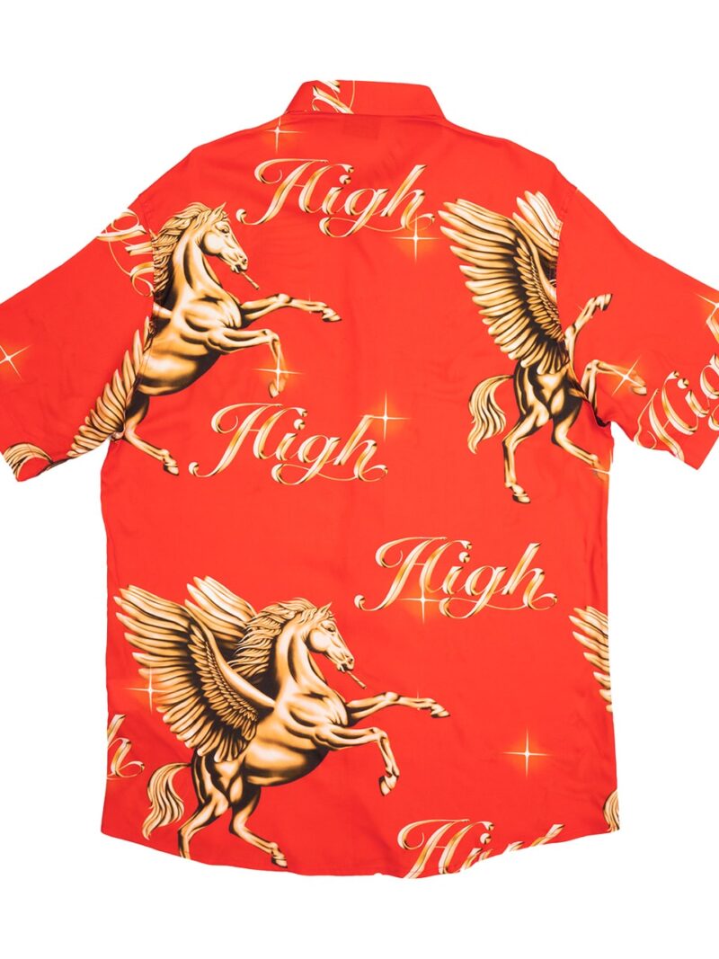 button up pegasus red back button up pegasus red back