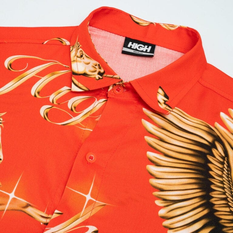 button up pegasus red detail button up pegasus red detail