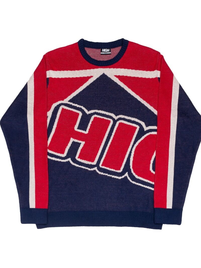 sweater school navy red