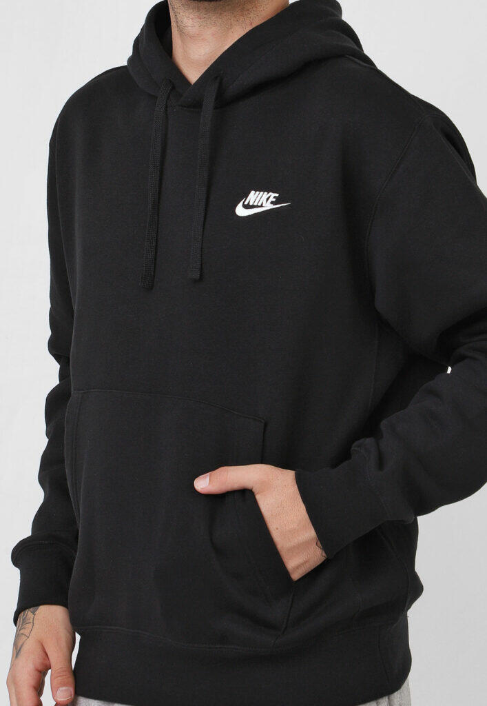 nike sportswear moletom flanelado fechado nike sportswear nsw club hoodie po bb preto 6785 9860785 1 zoom