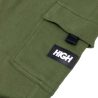 sweatpants cargo olivegreen detail