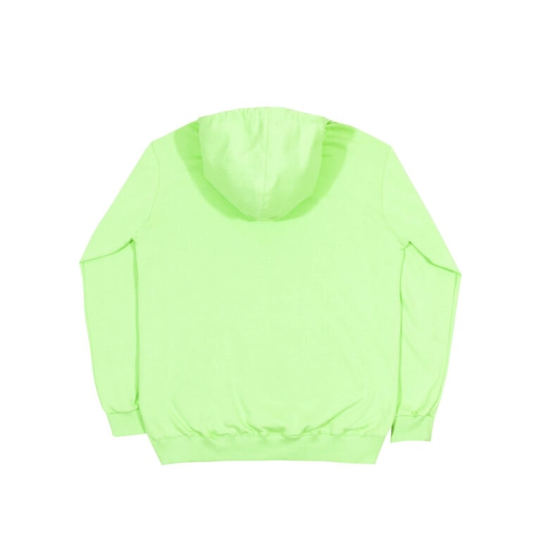 hoodie logo light green back hoodie logo light green back