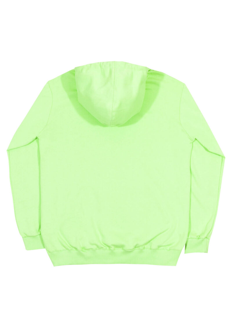 hoodie logo light green back