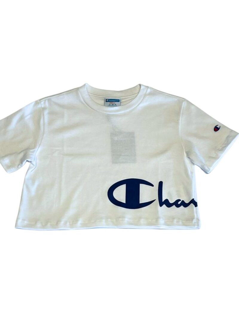 cropped off white champion