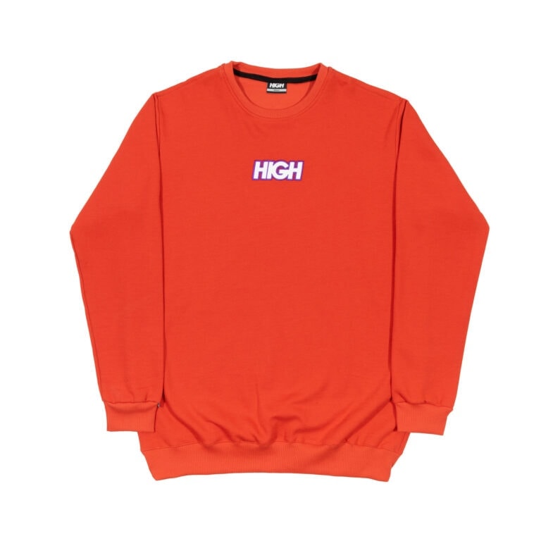 crewneck logo colored red
