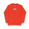 crewneck logo colored red