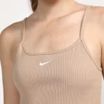 vestido nike essentials rib bege
