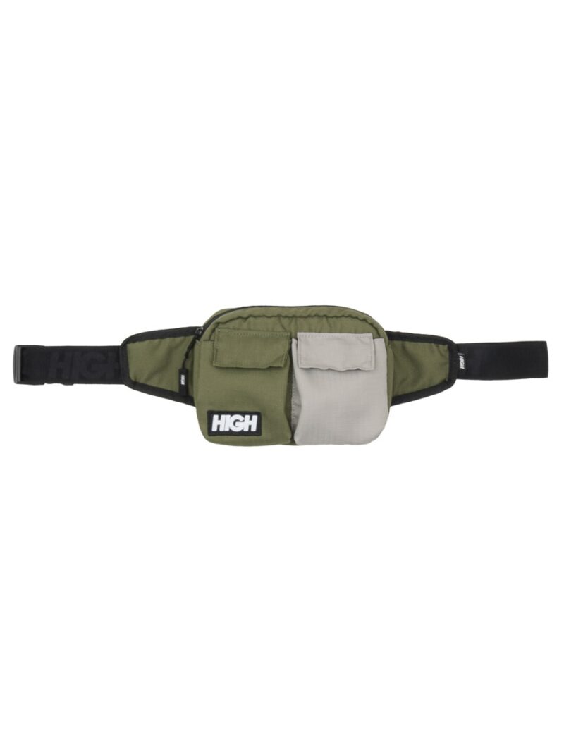 bolsa de cintura color block night green