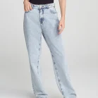 calça jeans feminina cintura alta reta hering