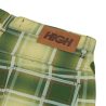 calça plaid chino love beige green