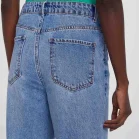 calça jeans feminina cintura alta wide leg azul