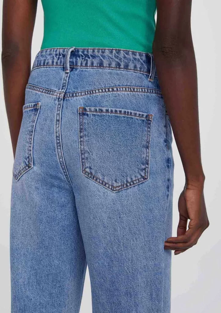 calça jeans feminina cintura alta wide leg azul calça jeans feminina cintura alta wide leg azul