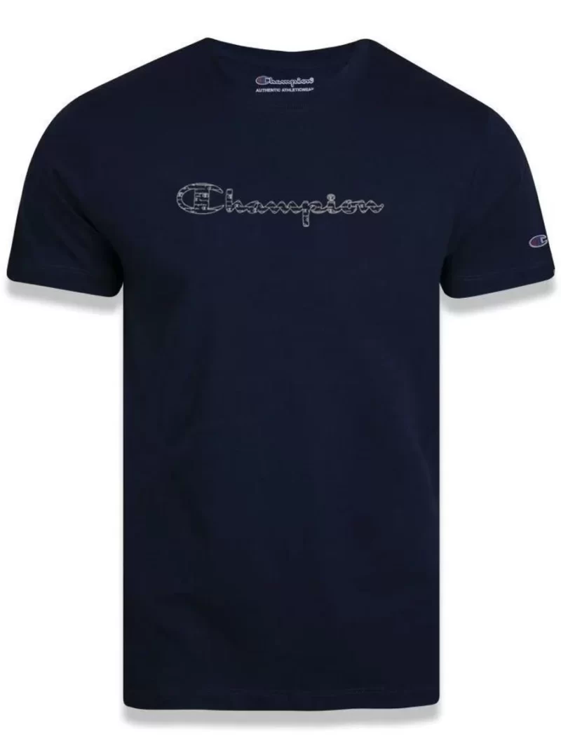 camiseta manga curta champion ath filled script mini