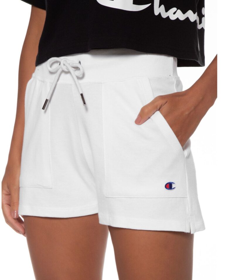 short feminino french terry champion branco