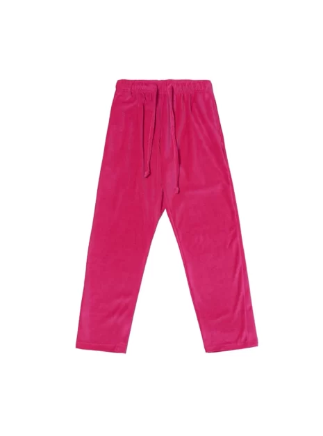 calça sufbabys strash logo plush pants pink