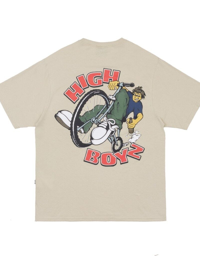 camiseta wheelie beige high company
