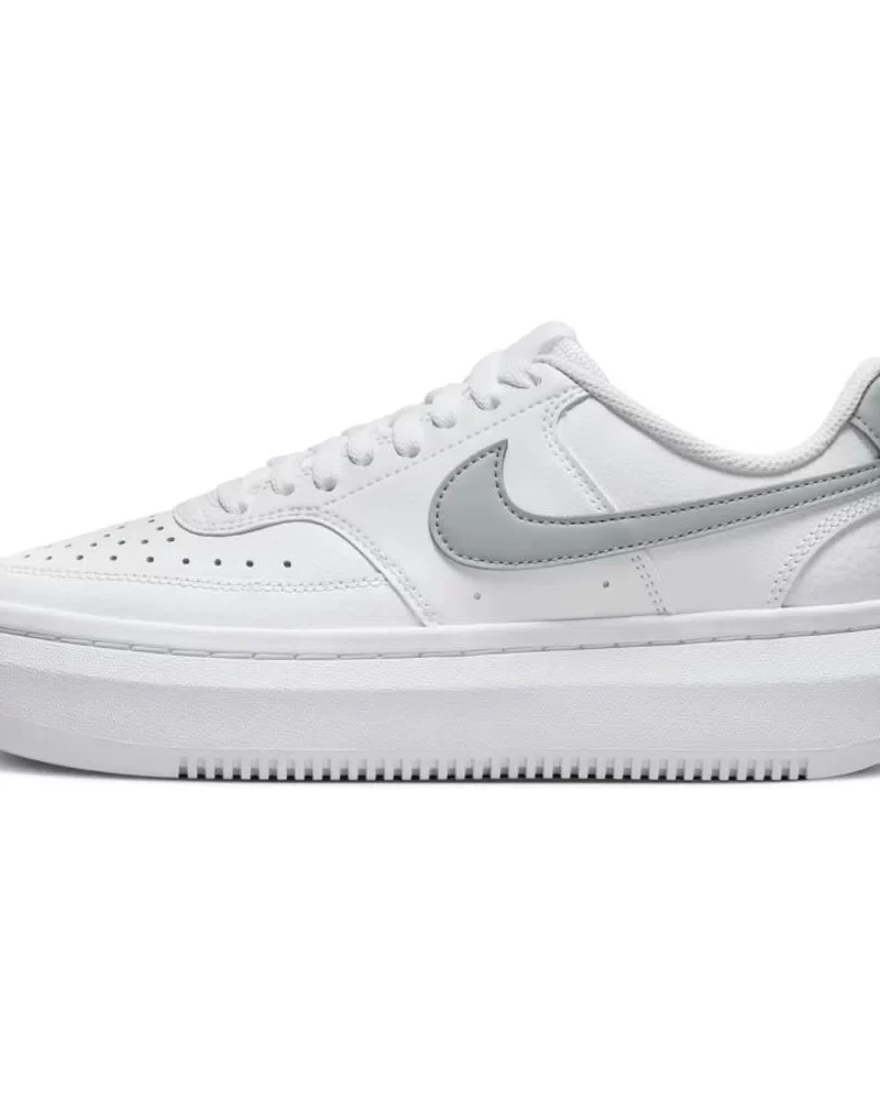 tênis nike court vision alta branco prata