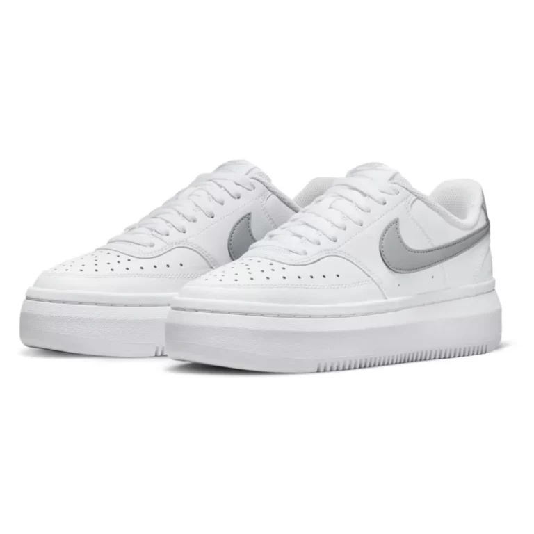 tênis nike court vision alta branco prata tênis nike court vision alta branco prata