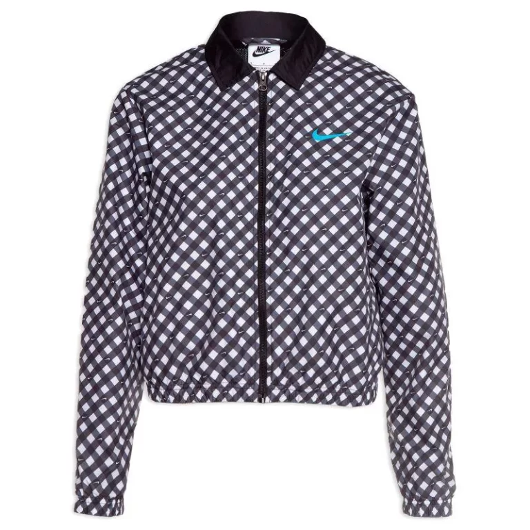 jaqueta nike sportswear gingham coach feminina