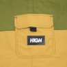 calça strapped green olive high company