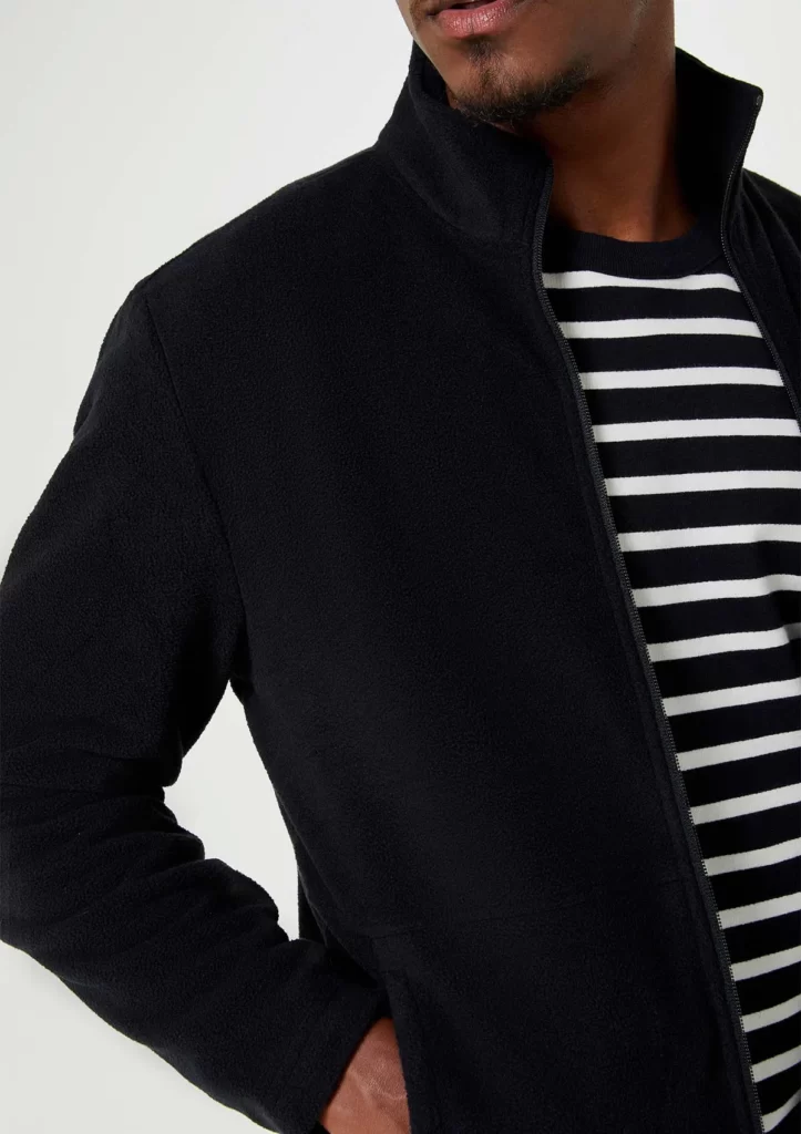 jaqueta em fleece preto jaqueta em fleece preto