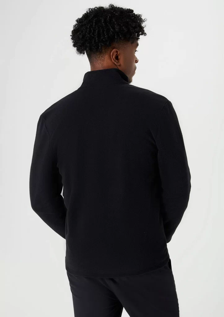 jaqueta em fleece preto jaqueta em fleece preto