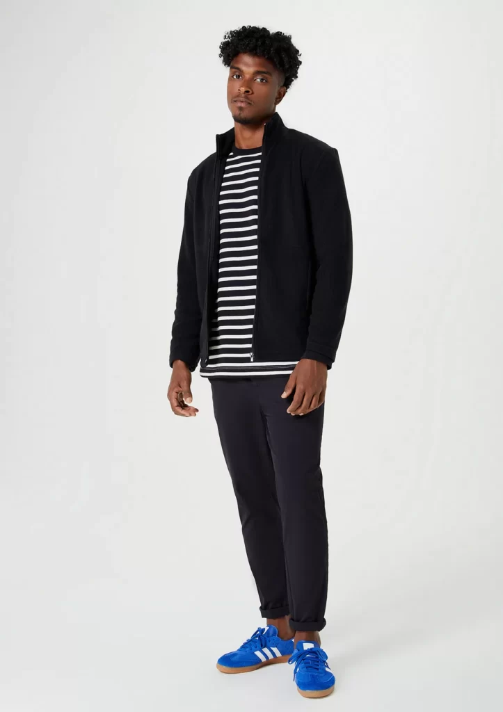 jaqueta em fleece preto jaqueta em fleece preto