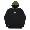 double hooded pullover black
