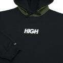 double hooded pullover black