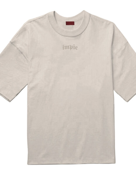 camiseta logo bordado white impie