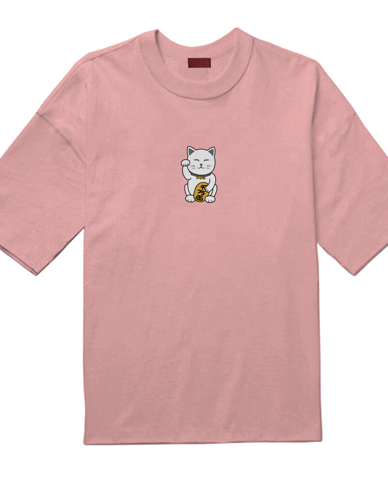 camiseta maneki rosa impie