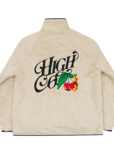 fleece jacket cherry high company cream