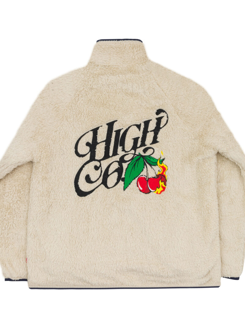 fleece jacket cherry high company cream