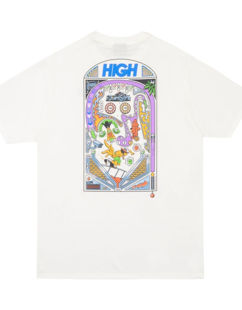 camiseta pinball white high company