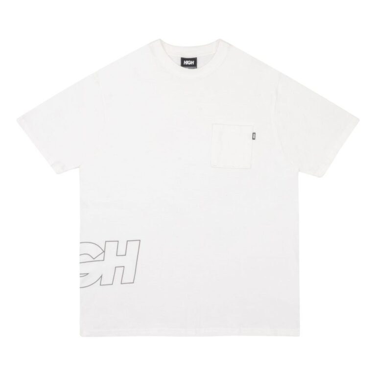 camiseta outline logo white high company