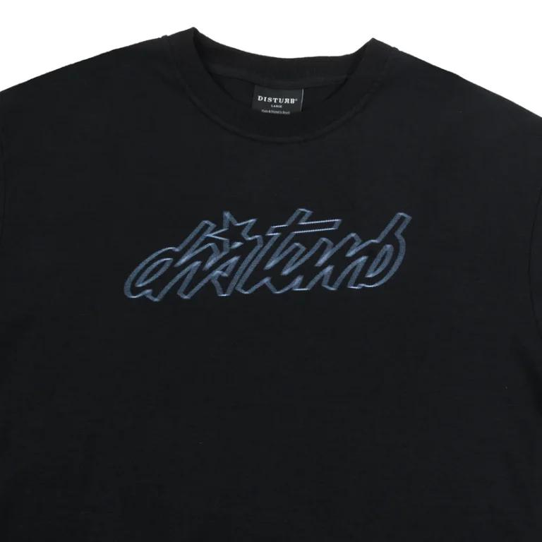 camiseta cursive disturb black camiseta cursive disturb black
