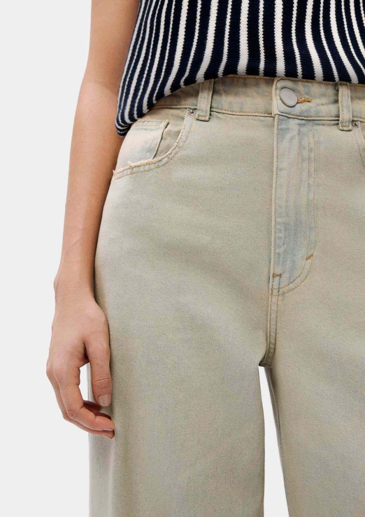 calça jeans wide leg cintura alta hering calça jeans wide leg cintura alta hering