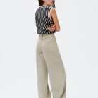 calça jeans wide leg cintura alta hering