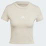 camiseta cropped adidas beige