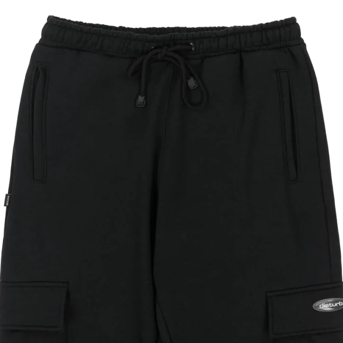 calça cargo fleece pants black disturb calça cargo fleece pants black disturb