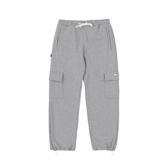 calça cargo fleece pants gray disturb