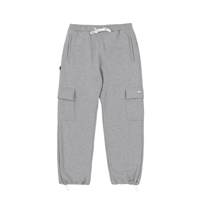 calça cargo fleece pants gray disturb