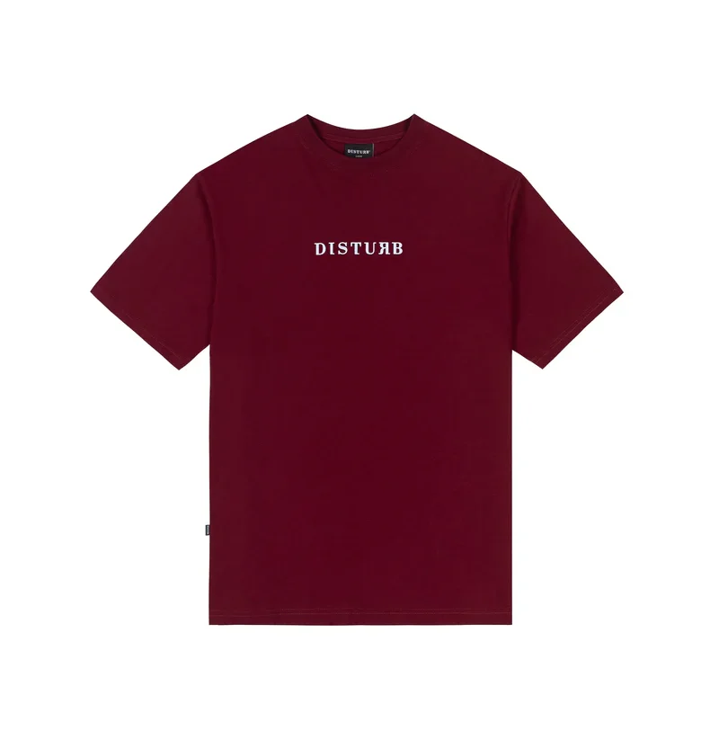camiseta logo burgundy disturb