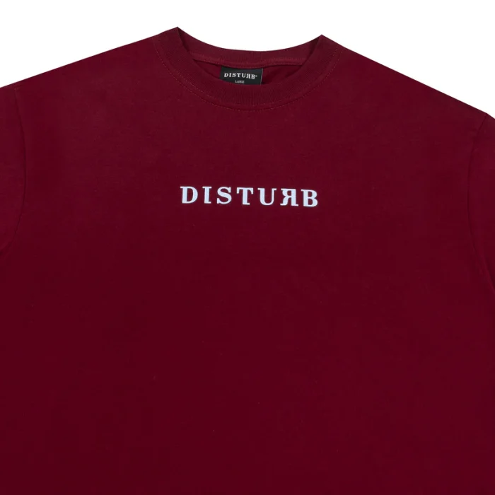 camiseta logo burgundy disturb camiseta logo burgundy disturb