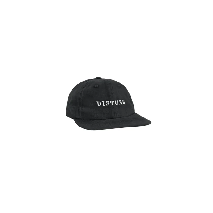 boné logo washed 6 panel black disturb
