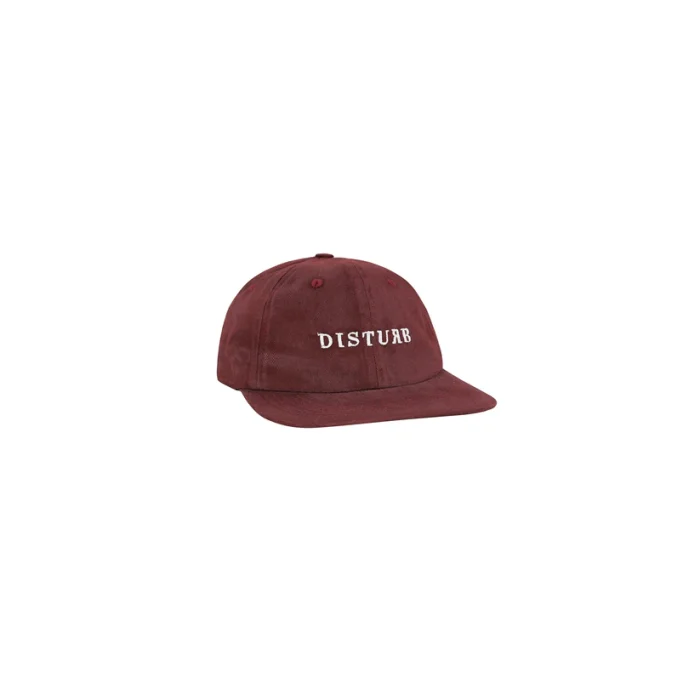 boné logo washed 6 panel burgundy disturb