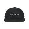 boné logo washed 6 panel black disturb